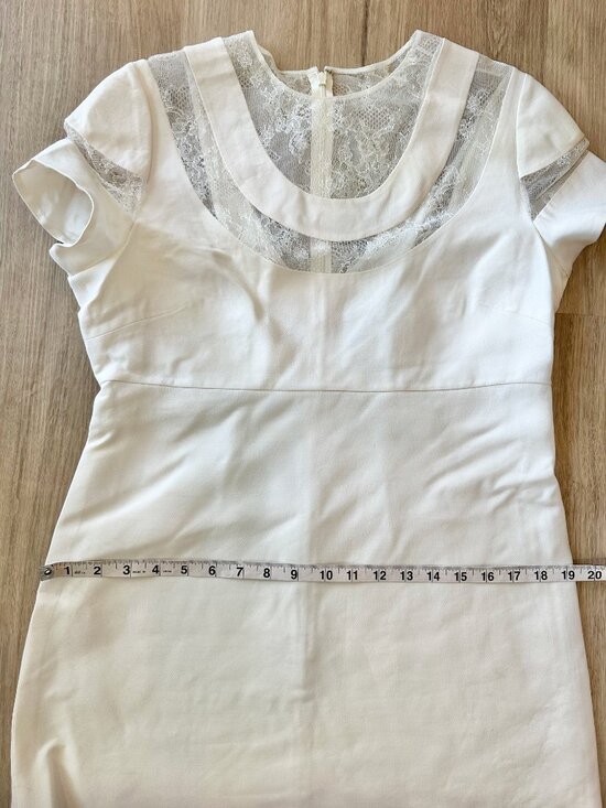 Valentino Ivory Silk Mini Dress Size 10 - Picture 4 of 10